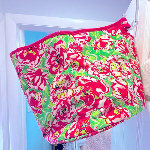 Lilly Pulitzer NWOT LuckyCharms 🌺 🐝 Pink & Green Cooler Bag Beverage Holder 🩷 💚 - Picture 3 of 10